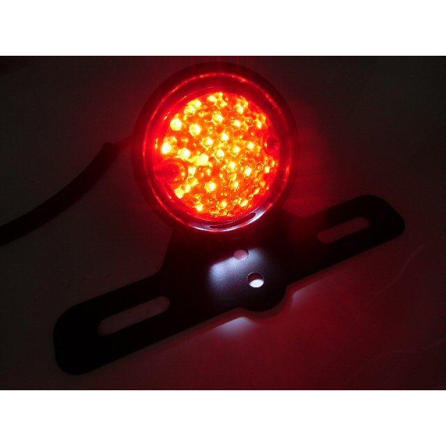 バイク 汎用 ステー付 LED テールランプ スモール⇔ブレーキ 連動