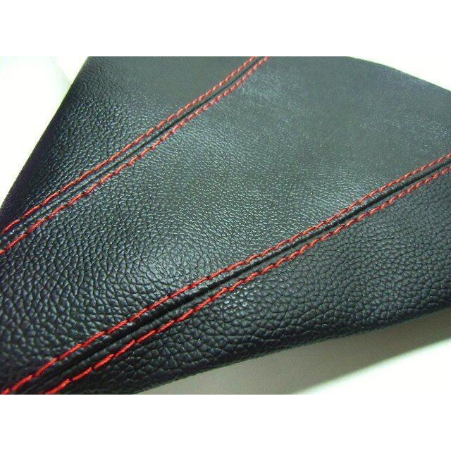 シフトブーツカバー 汎用 MT/AT シフト ノブ ブーツ カバー 交換 高級レザー調 レッドステッチ レーシング仕様 ミッション ドレスアップ |  | 01