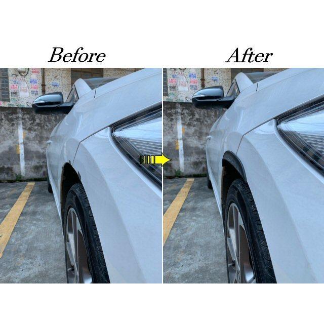 自由自在に曲がる 1台分 33cm×4本 出幅15mm 汎用 オーバーフェンダー ブラック カーボン ハミタイ対策 ツライチ 泥除け アーチモール |  | 01