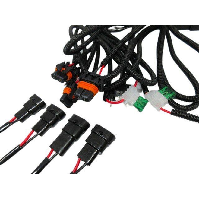 NCP3# ハロゲン2灯→HID4灯変換ハーネス、純正HIDヘッドライトセット トヨタ ヘッドライト 変換ハーネス H4 2灯式を4灯式に HID LED