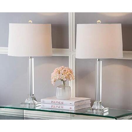 【期間限定】 Column Crystal Tyrone Collection Lighting 新品Safavieh 27-inch (Set Lamp Table 生活雑貨