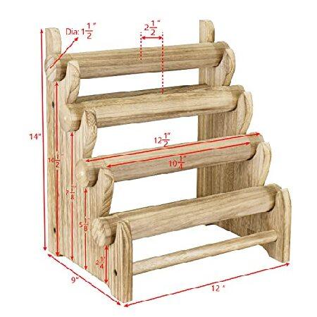 Ikee Design アンティーク 木製 4段 ジュエリー ブレスレット