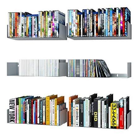 一番人気物 新品Wallniture and Shelves Storage DVD CD Wall, for Shelves Floating White Bali 生活雑貨
