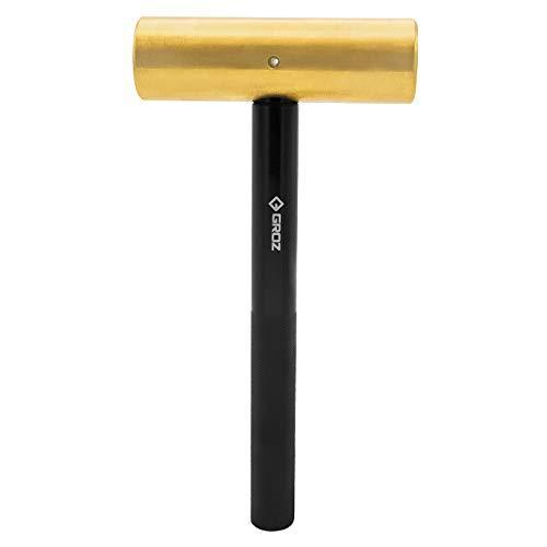 新品Groz 4-Pound Brass Head Hammer | Non-Sparking | Non-Slip Grip 