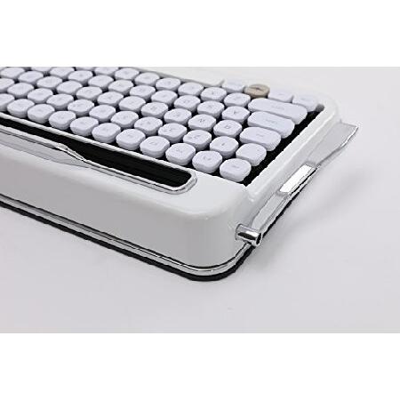 海外最新 ホワイトダイヤモンドシェイプキーキャップ付きPenna Bluetoothキーボード（米国言語）（Switch-Cherry Mx Red、Pure White）