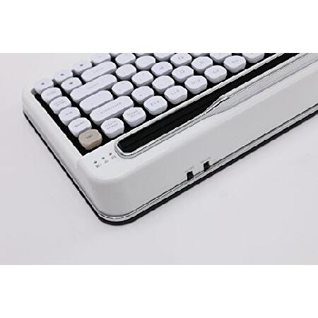 海外最新 ホワイトダイヤモンドシェイプキーキャップ付きPenna Bluetoothキーボード（米国言語）（Switch-Cherry Mx Red、Pure White）
