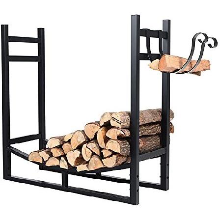 Log Indoor/Outdoor Racks Firewood Duty Heavy VILLA 新品PHI Rack H Kindling with 生活雑貨 気質アップ
