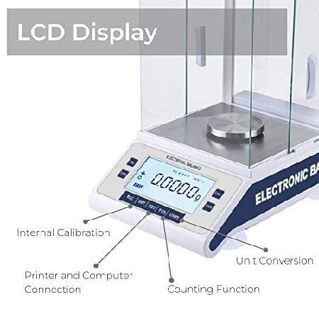 Fristaden　Lab　Internal　Calibration　(0.0001g)　0.1mg,　High　Balance　Scientific　Analytical　Scale,　x　0.1mg　Accuracy　Electromagnet　Precision,　Microgram　210g