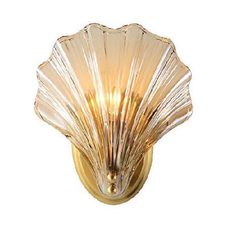 夏セール開催中 Max80 Off Wall Shape Shell Clear 新品litfad Sconce Glass Fluted Creative Light 1 Lighting 生活雑貨 Amilian De