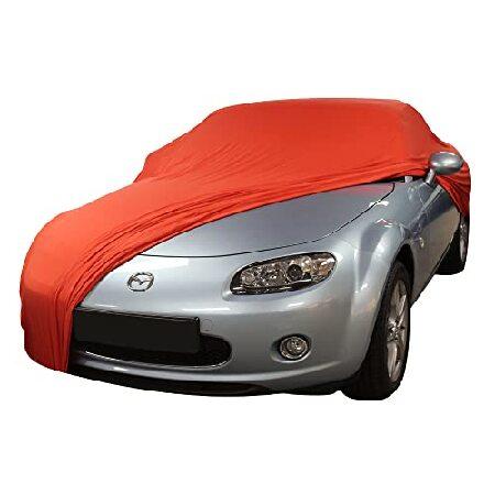 【はこぽす対応商品】 GARAGECOVER RED NC MX-5 Mazda FITS Cover CAR 新品Indoor | & FIT Perfect Bespoke 生活雑貨