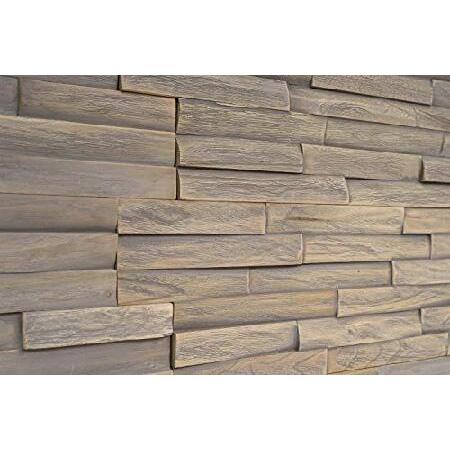 WoodyWalls 3D壁パネル | 木製板はチーク材100%製 | 各木製パネルは手作りでユニーク | 3D壁装飾パネル10枚セット |  DIY木製パネル (1箱あたり9.5平方フィー :B088LLNXCZ:ProArcTrade - 通販 - Yahoo!ショッピング