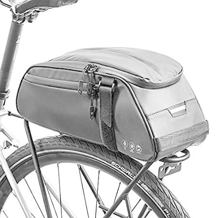 ずっと気になってた 新品BAIGIO 自転車用トランクバッグ ブラック 多目的ショルダースリングバックパック パニエ 自転車リアラック 防水 生活雑貨