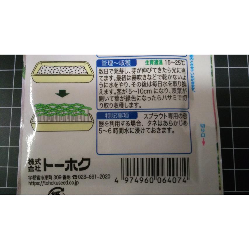 ３袋以上でクーポン割引 かいわれ大根 カイワレ 種 郵便は送料無料 |  | 02