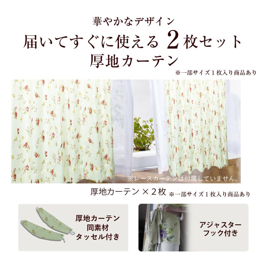 カーテン ドレープ 厚地 遮光 形状記憶 洗える 清潔 ウォッシャブル