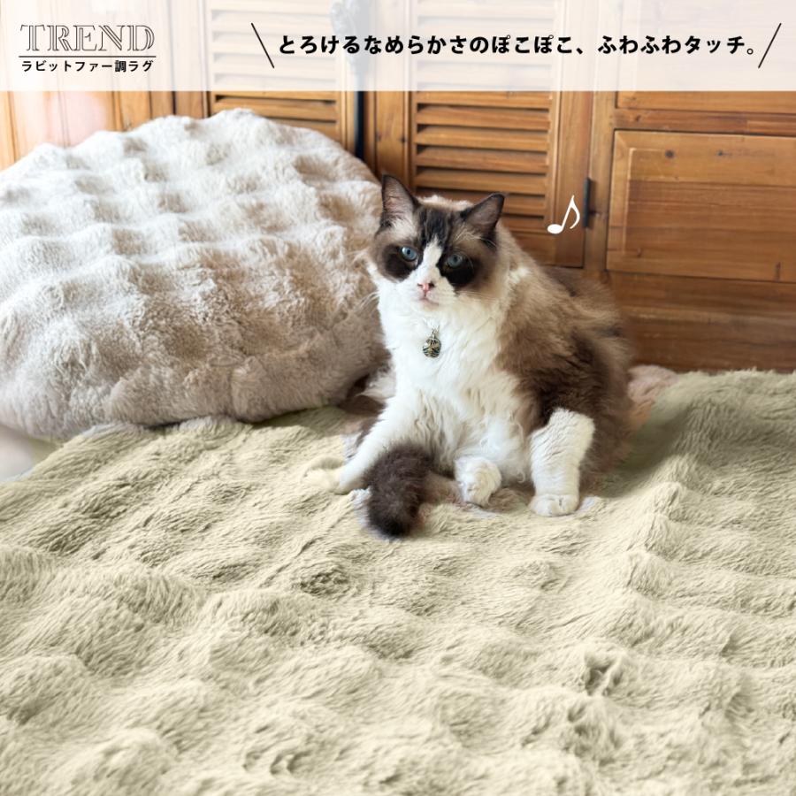 ラグ ラグマット マット 185×185 185×235 無地 高密度 やわらか