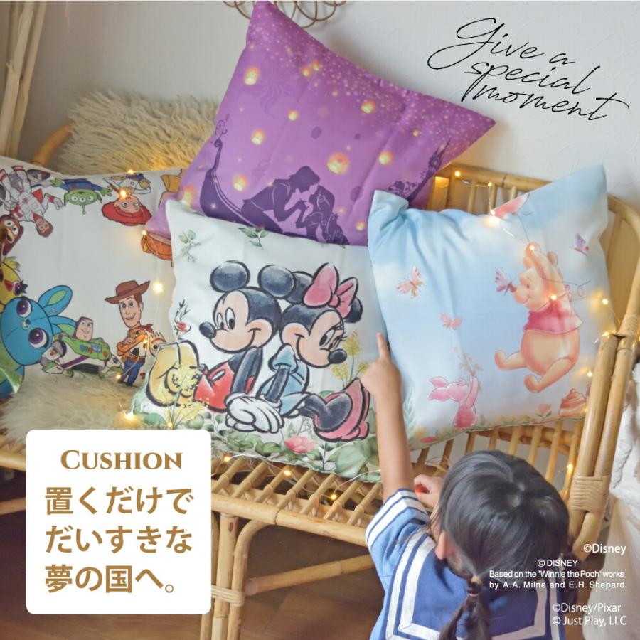クッションカバー カバー 45×45 キャラクター デザイン ディズニー