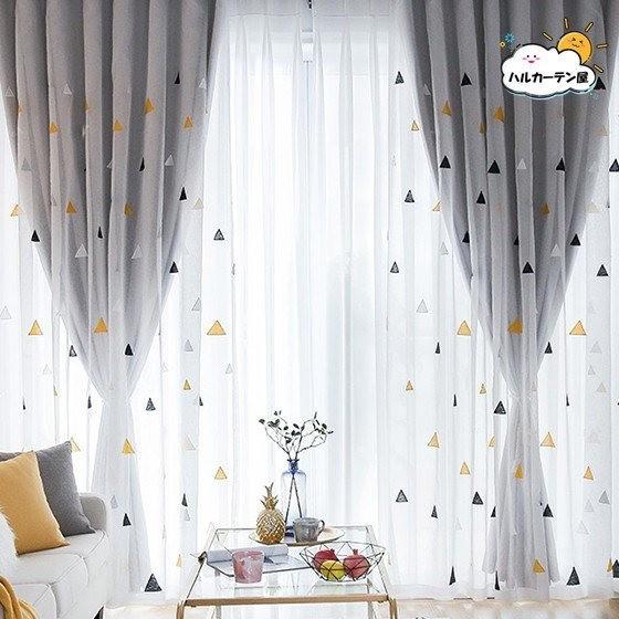 カーテン 遮光 カーテンセット レースカーテン 北欧 おしゃれ かわいい 幅101 0cm丈1 260cm A 09 Rs 01 Setcurtain8 ハルカーテン屋 通販 Yahoo ショッピング