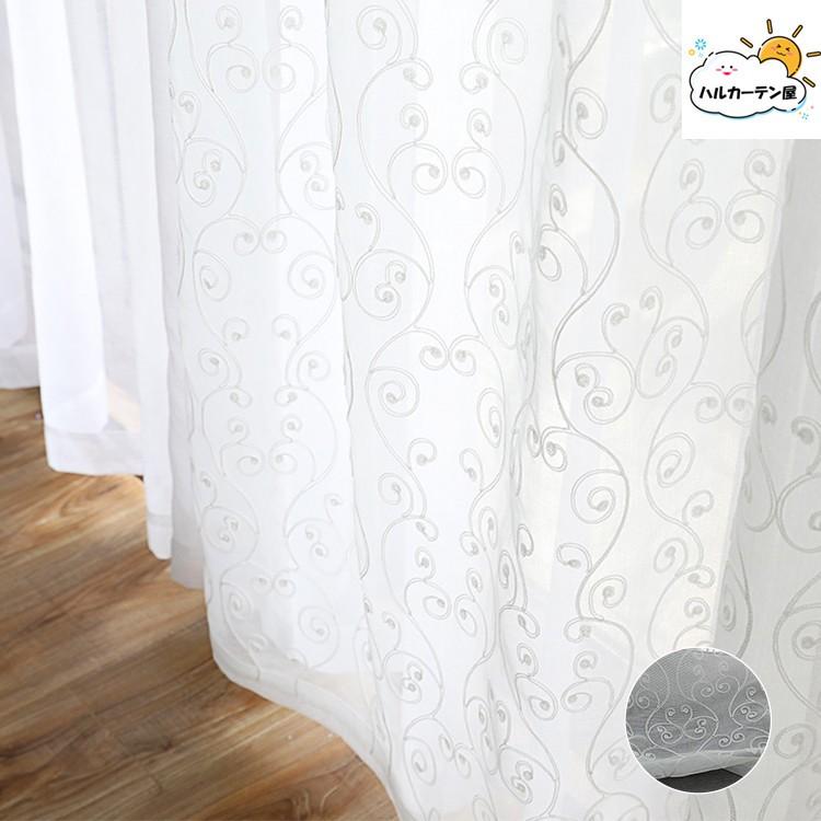カーテン 高級感 姫系 オーダー 両開き2枚組 片開き1枚 刺繍 白 生地 植物柄 かわいい レース デザイン 北欧 幅101 0cm丈101 0cm A 09 X 11 Lacecurtain5 ハルカーテン屋 通販 Yahoo ショッピング