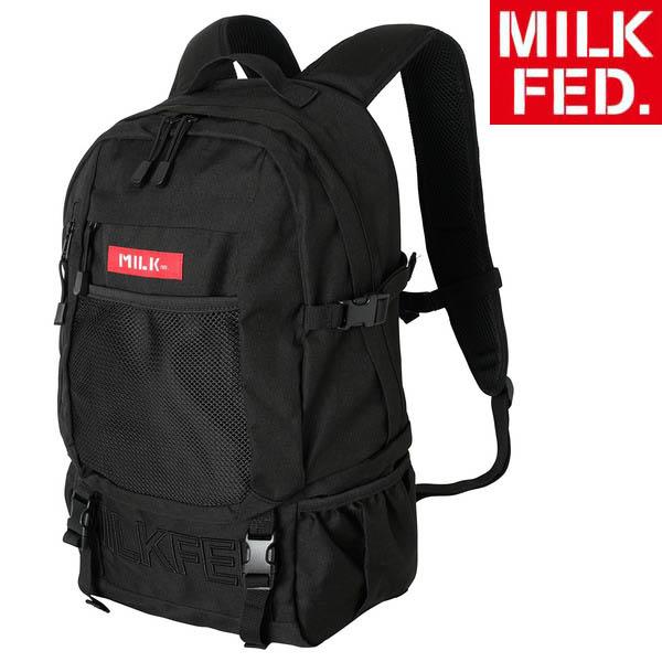 美品 MILKFED. バックパック ブラック ミルクフェド リュック MILKFED.（ミルクフェド） デイバック リュック 「32L」NEO EMBROIDERY