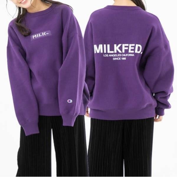 日本産 トレーナー チャンピオン ミルクフェド Milkfed Champion Bar Crew Sweat コラボ スウェット フーディ メンズ レディース セール 注目ブランド Www Muslimaidusa Org