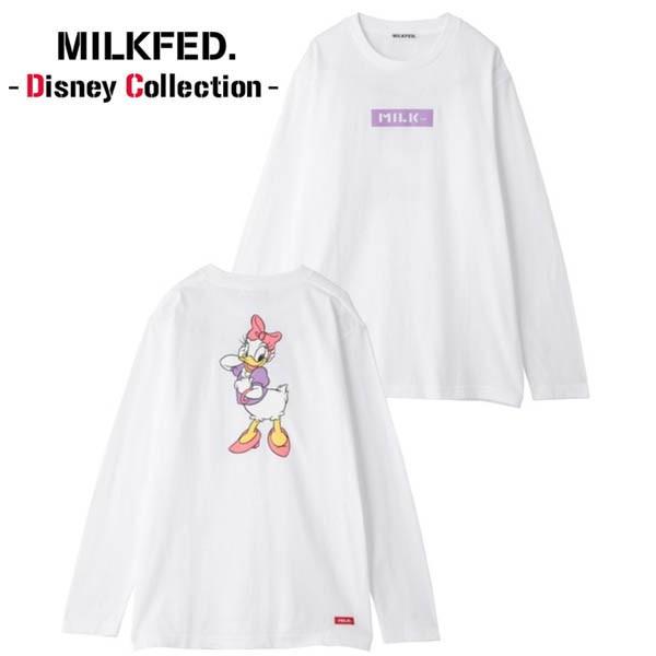 ミルクフェド Milkfed ディズニー Disney Ls Tee ミッキー ミニー チップアンドデール グーフィー ドナルドダック デイジー 長袖 ティシャツ ロンティ Tシャツ Ariel Milkfed 通販 Yahoo ショッピング