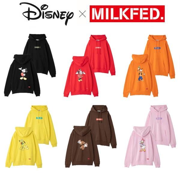 ディズニー パーカー セール ミルクフェド Milkfed Disney Sweat Hoodie ミッキー ミニー チップアンドデール グーフィー ドナルド