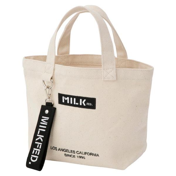 トートバッグ バッグ ミルクフェド キャンバス MILKFED BAR UNDER LOGO LUNCH TOTE BAG 103201053015 ミニトート ランチトート｜ariel｜02