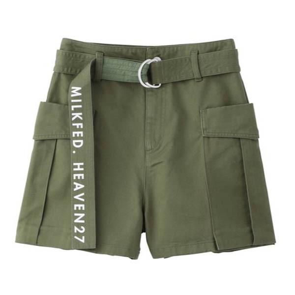 milklim♡ミルクリーム♡ミントグリーンパンツ♡希少 MILKFED.（ミルクフェド）の「RUFFLE HEM FLARE PANTS（その他