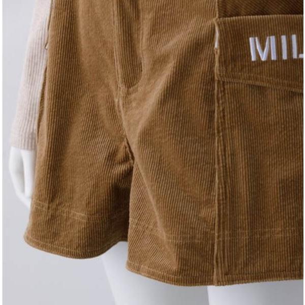 セール ミルクフェド MILKFED コーデュロイ ショート パンツ CORDUROY SHORT PANTS ロゴ ボトム 103203031001 レディース｜ariel｜12