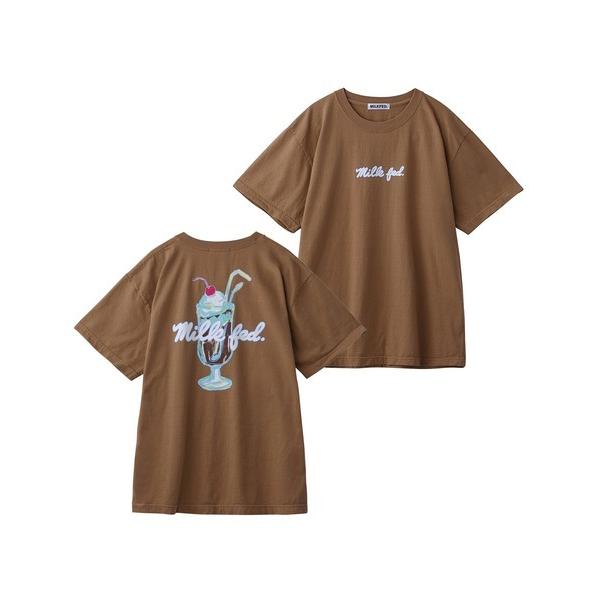 ティシャツ Tシャツ ミルクフェド Milkfed Ss Tee Parfait 半袖 トップス パフェ レディース Tシャツ ロゴ バックプリント Ariel Milkfed 通販 Yahoo ショッピング