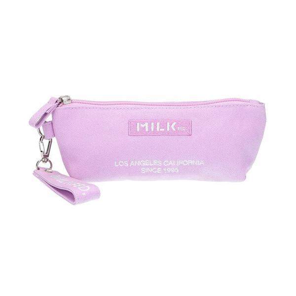 筆箱 ペンケース 最安 ミルクフェド MILKFED EMBROIDERED BAR PENCIL CASE 103211054026 大容量 黒 おしゃれ｜ariel｜06