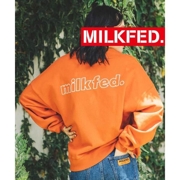 スウェット トップス ミルクフェド レディース MILKFED BIG SLEEVE SWEAT TOP 103213012008 トレーナー 黒