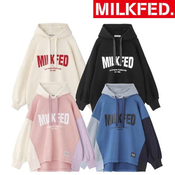 パーカー スウェット ミルクフェド MILKFED PANELED SWEAT HOODIE 103213012019 レディース トップス ホワイト