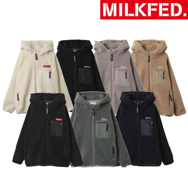 防寒着 ブルゾン パーカー ミルクフェド Milkfed ボア フーデッド アウター 受賞店 Jacket Hooded ジャケット Boa