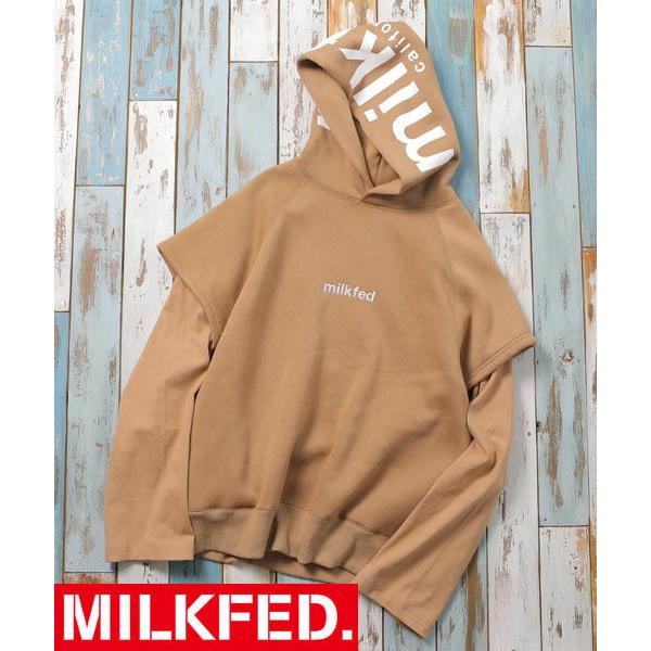 好評 Big Milkfed ミルクフェド トップス パーカー スウェット フーディ スエット Milkfed ロゴ フーディ Logo レディース フード Hoodie Sweat Sleeve Layered トップス Pacitorabiotech Com