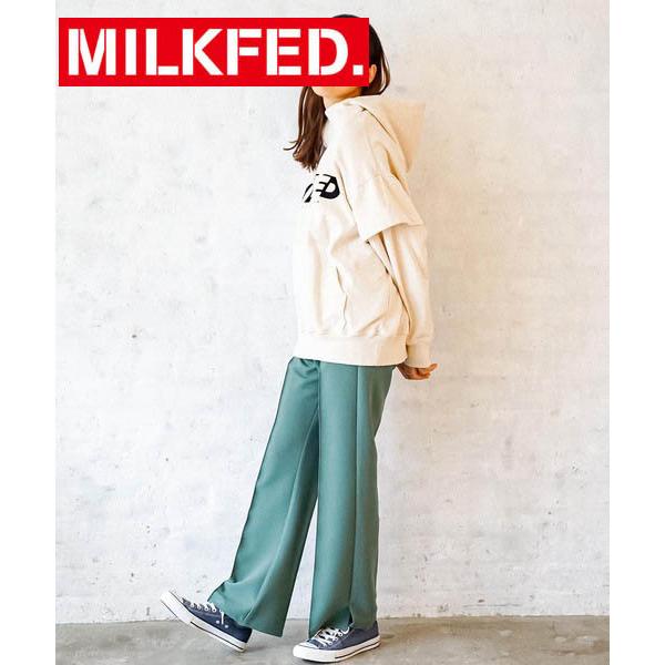 ミルクフェド　MILKFED.  スウェットパーカー　グリーン MILKFED.（ミルクフェド） パーカー スウェット MILKFED GRAFFITI