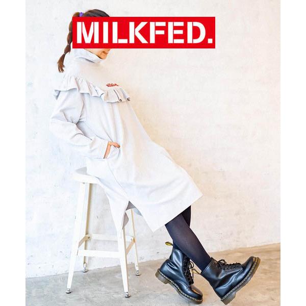 新品　MILKFED ミルクフェド　RUFFLE SLEEVE TUNIC MILKFED.（ミルクフェド） ワンピース MILKFED TURTLE NECK RUFFLE