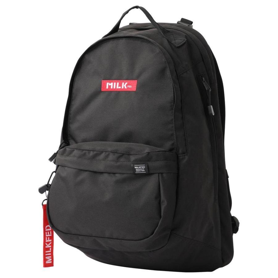 リュック 最安カラー バックパック ミルクフェド MILKFED ブラック 黒 COMFORTABLE BACKPACK BAR 103214053002 大容量｜ariel｜21