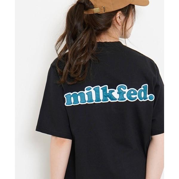 tシャツ Tシャツ ティシャツ ミルクフェド MILKFED COOPER LOGO PATCH SS TEE ロゴ 103221011007 レディース ティーシャツ ロゴ｜ariel｜15