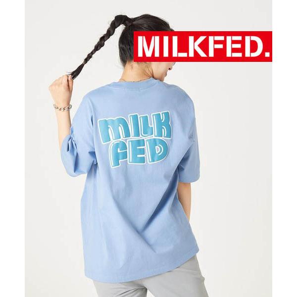 tシャツ Tシャツ ティシャツ ミルクフェド MILKFED WIDE SS TEE POP LOGO 103222011005 レディース ティーシャツ ポップ ロゴ ストリート｜ariel｜08