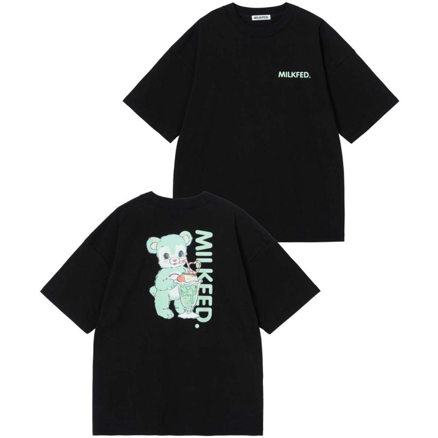 tシャツ Tシャツ ティシャツ ミルクフェド MILKFED WIDE SS TEE BEAR 103222011029 レディース ティーシャツ クマ ベア｜ariel｜04