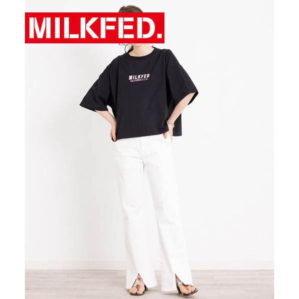 tシャツ Tシャツ ティシャツ ミルクフェド MILKFED BACK BIG LOGO CROPPED TOP 103222013032 レディース ティーシャツ ロゴ｜ariel｜13