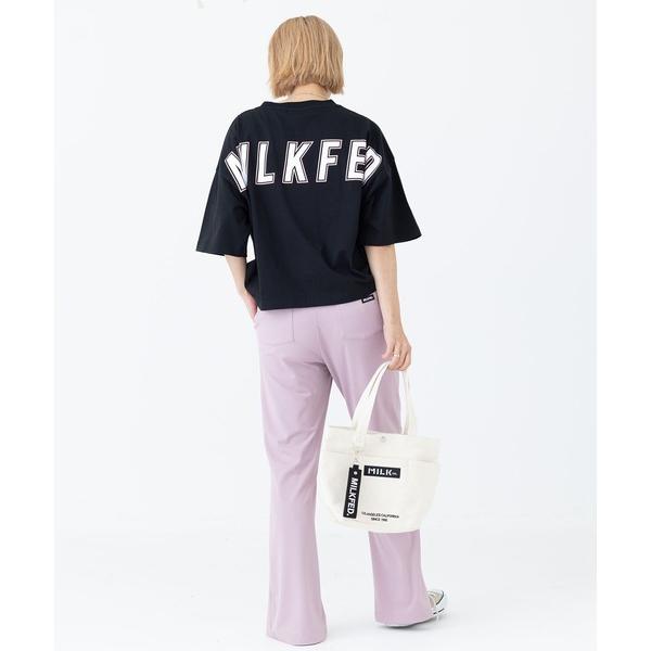 tシャツ Tシャツ ティシャツ ミルクフェド MILKFED BACK BIG LOGO CROPPED TOP 103222013032 レディース ティーシャツ ロゴ｜ariel｜04