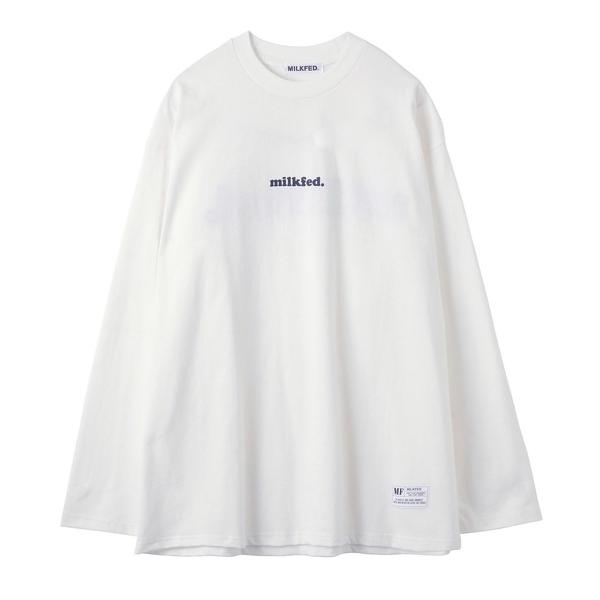 すぐ届く☆MILKFED 長袖Tシャツ ロゴ シンプル 合わせやすさ◎ セール】ICING LOGO BASIC L/S TEE（Tシャツ/カットソー