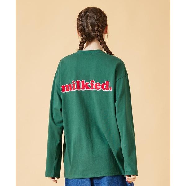 すぐ届く☆MILKFED 長袖Tシャツ ロゴ シンプル 合わせやすさ◎ セール】ICING LOGO BASIC L/S TEE（Tシャツ/カットソー