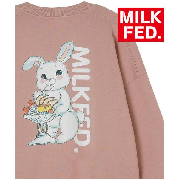 トレーナー スウェット スエット ミルクフェド MILKFED SWEETS RABBITS BIG SWEAT TOP 103223012030 うさぎ ラビット バニー トップス レディース｜ariel｜04