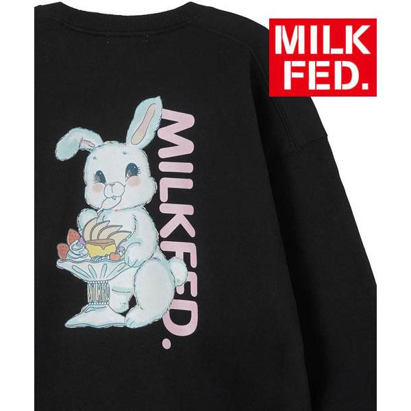 トレーナー スウェット スエット ミルクフェド MILKFED SWEETS RABBITS BIG SWEAT TOP 103223012030 うさぎ ラビット バニー トップス レディース｜ariel｜03