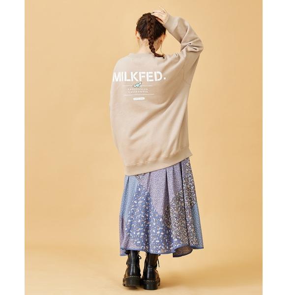 トレーナー スウェット スエット ミルクフェド MILKFED STENCIL HEART BIG SWEAT TOP ハート トップス レディース｜ariel｜20