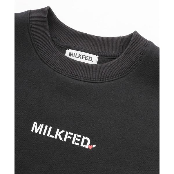 トレーナー スウェット スエット ミルクフェド MILKFED STENCIL HEART BIG SWEAT TOP ハート トップス レディース｜ariel｜09