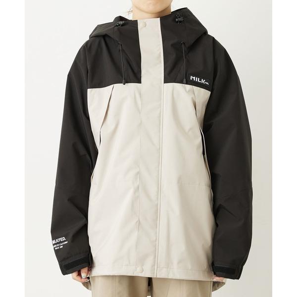 マウンテンパーカー ミルクフェド MILKFED BACK LOGO BICOLOR MOUNTAIN PARKA レディース 黒 ブラック ジャケット｜ariel｜14